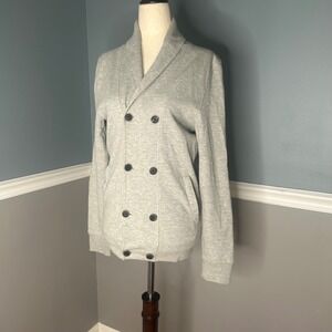 H&M Shawl Collar Cardigan Sweater Double Breasted Elbow Patch XS‎